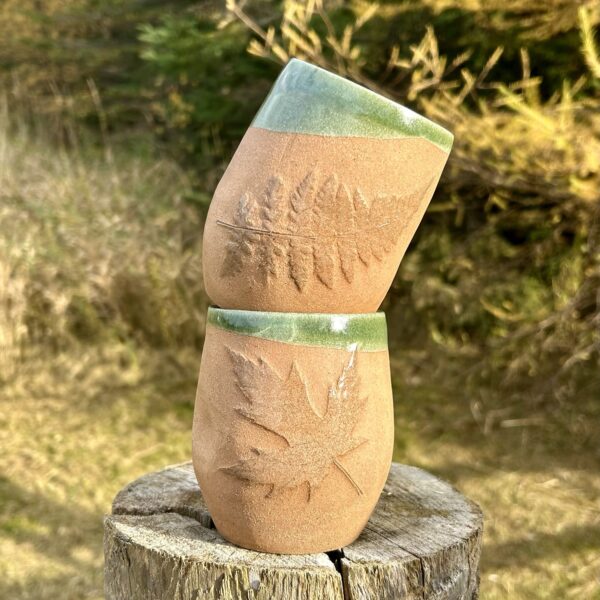 Etched Leaf Cups