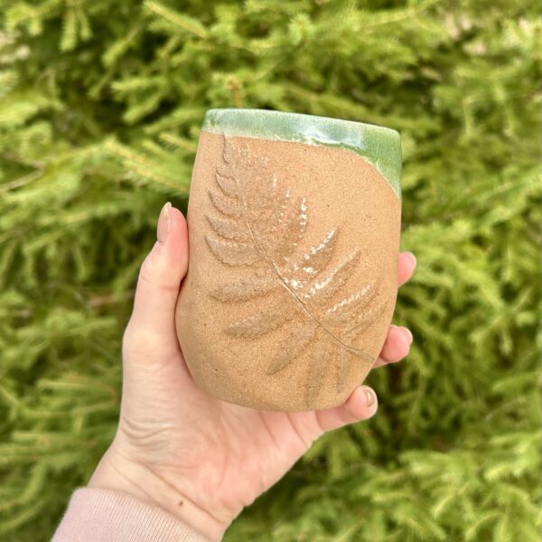 Etched Fern Thumb Cup
